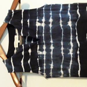 🧨3/$15 Jones New York Sport, Tunic Split Neck, side slits, Multi Blue Sz S